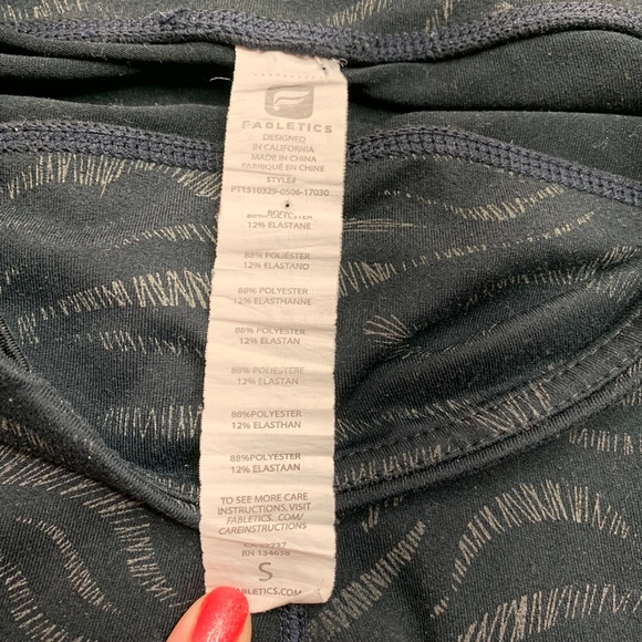 Fabletics Mid Rise Printed Powerhold Legging Zebra - Picture 5 of 8